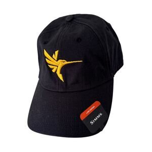 NWT Simms Low Crown Comfort Fit CBP Oil Cloth Cap Black w/ Humminbird Logo